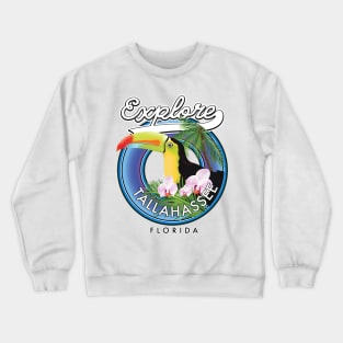 Explore Tallahassee Florida travel patch Crewneck Sweatshirt